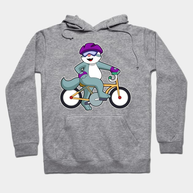 Cat with Bicycle Hoodie by Markus Schnabel